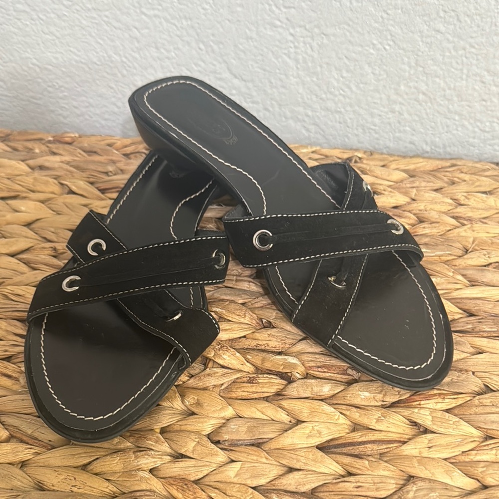 Tod’s Black Strappy Women's Sandals Size 6.5